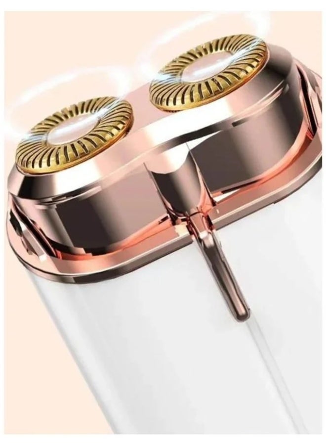 Flawless 2-in-1 rechargeable facial hair remover and eyebrow trimmer for women, gentle and painless hair removal, portable design for daily care - Image 1